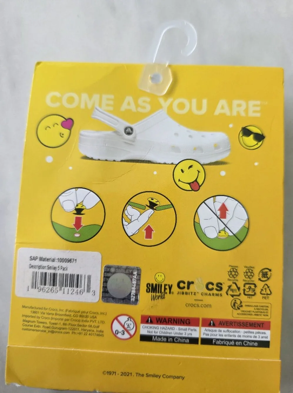 CROCS smileyworld jibbitz